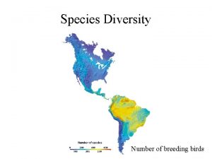 Species Diversity Number of breeding birds Values of