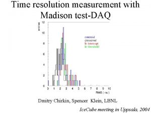 Time resolution measurement with Madison testDAQ Dmitry Chirkin