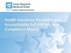 Health Insurance Portability and Accountability Act HIPAA and