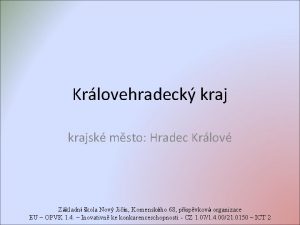 Krlovehradeck krajsk msto Hradec Krlov Zkladn kola Nov