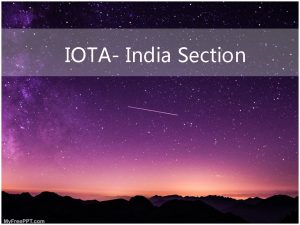 IOTA India Section Background Jyotirvidya Parisanstha Pune India