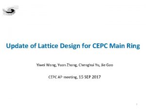 Update of Lattice Design for CEPC Main Ring