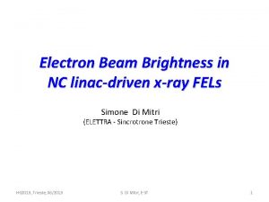 Electron Beam Brightness in NC linacdriven xray FELs