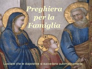 Preghiera per la Famiglia Orao pela Familia Lasciare