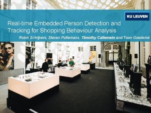 Realtime Embedded Person Detection and Tracking for Shopping