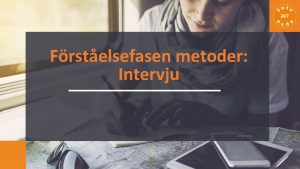 Frstelsefasen metoder Intervju CC BYSA 4 0 Intervju