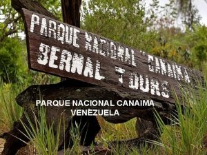 PARQUE NACIONAL CANAIMA VENEZUELA Parque Nacional Nrodn park