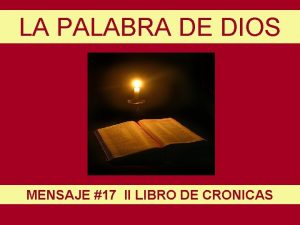 LA PALABRA DE DIOS MENSAJE 17 II LIBRO