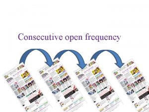 Consecutive open frequency Consecutive open frequency The number