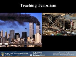 Teaching Terrorism COMBATING TERRORISM CENTER at West Point