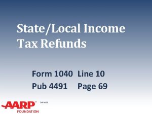 StateLocal Income Tax Refunds Form 1040 Line 10