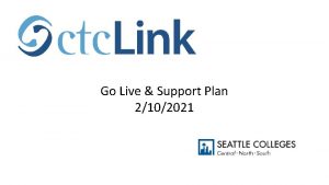 Go Live Support Plan 2102021 Employee Support Account