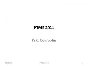 PTME 2011 Pr C Courpotin 12232021 DIU Bujumbura