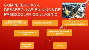 COMPETENCIAS A DESARROLLAR EN NIOS DE PREESCOLAR CON