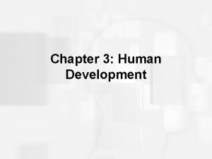 Chapter 3 Human Development Topics of Human Development