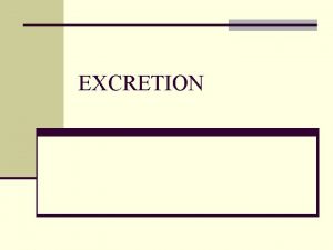 EXCRETION DEFINITION n Excretion is the release of