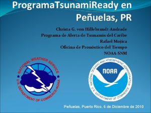 Programa Tsunami Ready en Peuelas PR Christa G