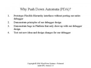 Why Push Down Automata PDA 1 2 3