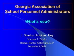 Georgia Association of School Personnel Administrators Whats new