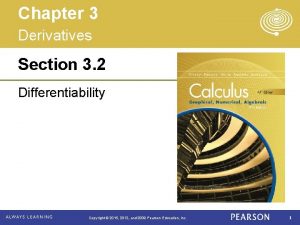 Chapter 3 Derivatives Section 3 2 Differentiability Copyright