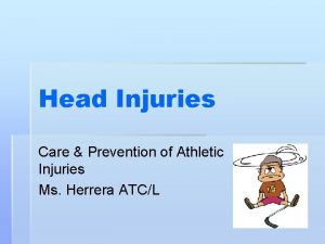 Head Injuries Care Prevention of Athletic Injuries Ms