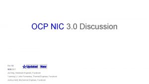 OCP NIC 3 0 Discussion Rev 10 Updated