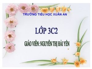 TRNG TIU HC XU N AN Th hai