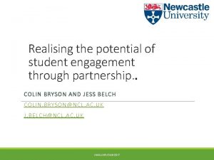 Realising the potential of student engagement through partnership