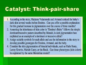 Catalyst Thinkpairshare Catalyst Number 12 in your packet