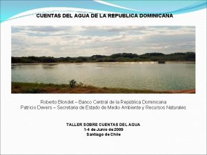 CUENTAS DEL AGUA DE LA REPUBLICA DOMINICANA Roberto