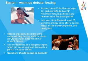 Starter warmup debate boxing Amateur boxer Kuba Moczyk