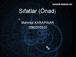 Sunuindir blogspot com Sfatlar nad Mahmut KARAPINAR 1090310310