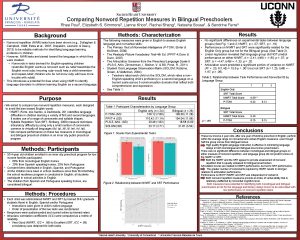 Comparing Nonword Repetition Measures in Bilingual Preschoolers Rhea