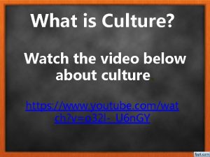 What is Culture Watch the video below about