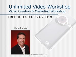 Unlimited Video Workshop Video Creation Marketing Workshop TREC