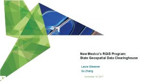 New Mexicos RGIS Program State Geospatial Data Clearinghouse