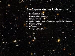 Die Expansion des Universums 1 2 3 4