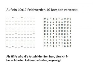 Auf ein 10 x 10 Feld werden 10