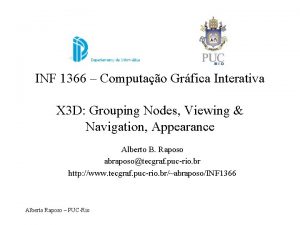 INF 1366 Computao Grfica Interativa X 3 D