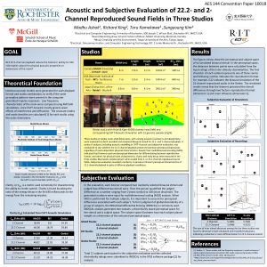 AES 144 Convention Paper 10018 Acoustic and Subjective