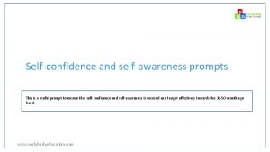 Selfconfidence and selfawareness prompts This is a useful