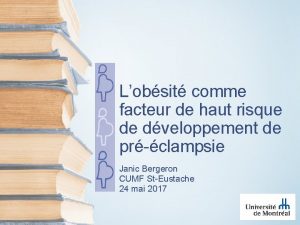 Lobsit comme facteur de haut risque de dveloppement