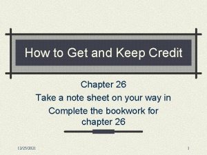 How to Get and Keep Credit Chapter 26