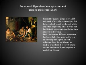 Femmes dAlger dans leur appartement Eugne Delacroix 1834