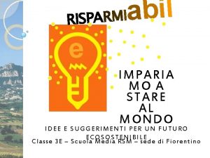 abil RISPARMI e IMPARIA MO A STARE AL