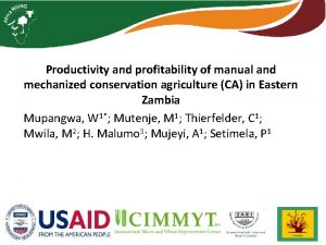 Productivity and profitability of manual and mechanized conservation