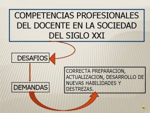 COMPETENCIAS PROFESIONALES DEL DOCENTE EN LA SOCIEDAD DEL