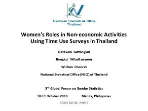 Womens Roles in Noneconomic Activities Using Time Use