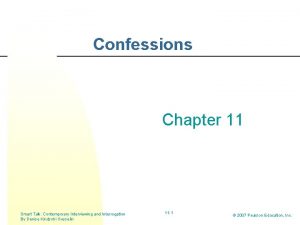 Confessions Chapter 11 Smart Talk Contemporary Interviewing and