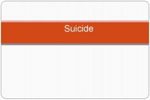 Suicide Definitions Suicide intentional selfinflicted death Suicidal ideation